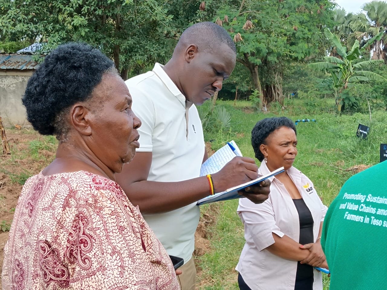 A participant records observations during the Aminit field demonstration