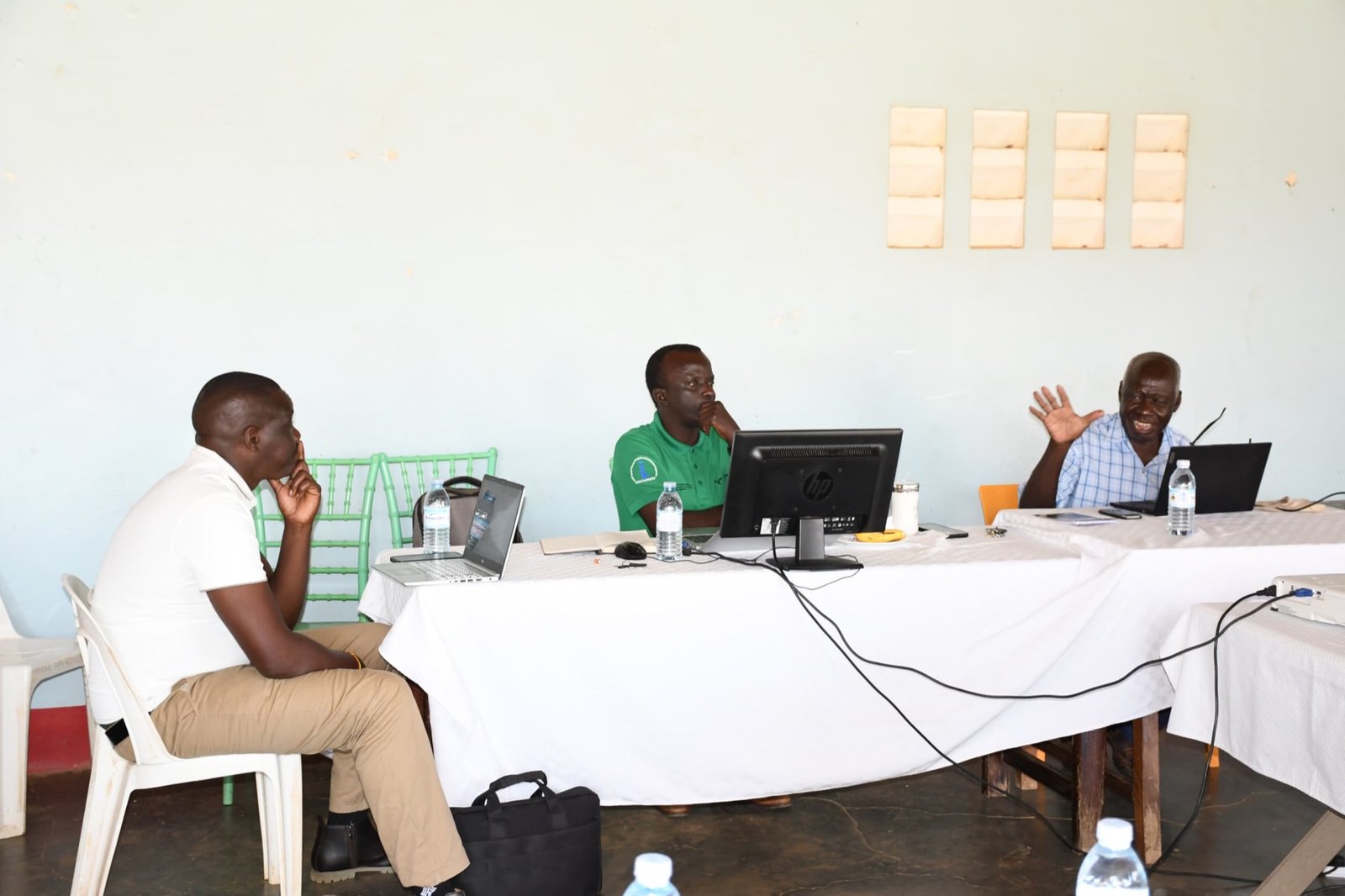 Partners exchange perspectives during the Soroti engagement
