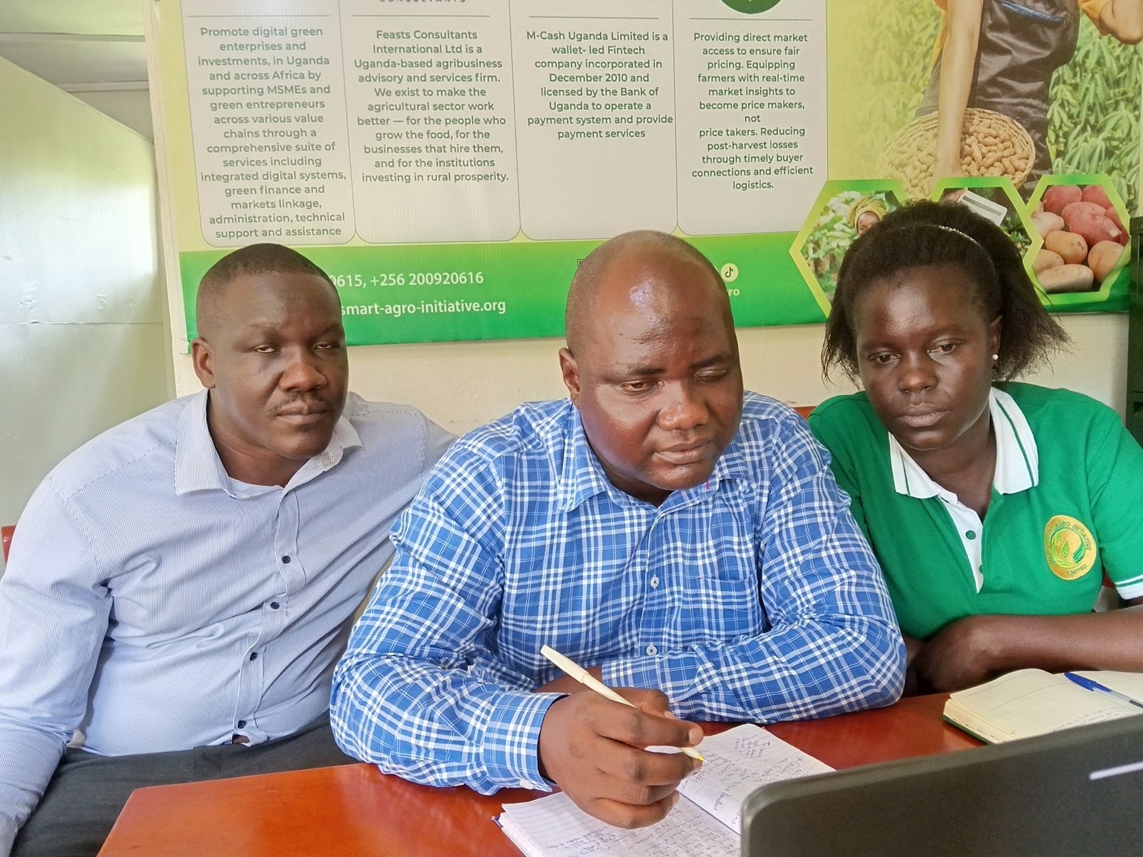 EMESA team members in a strategic discussion